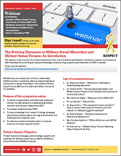 The Evolving Discussion on Military Sexual Misconduct and
Military Sexual Trauma: An Introduction